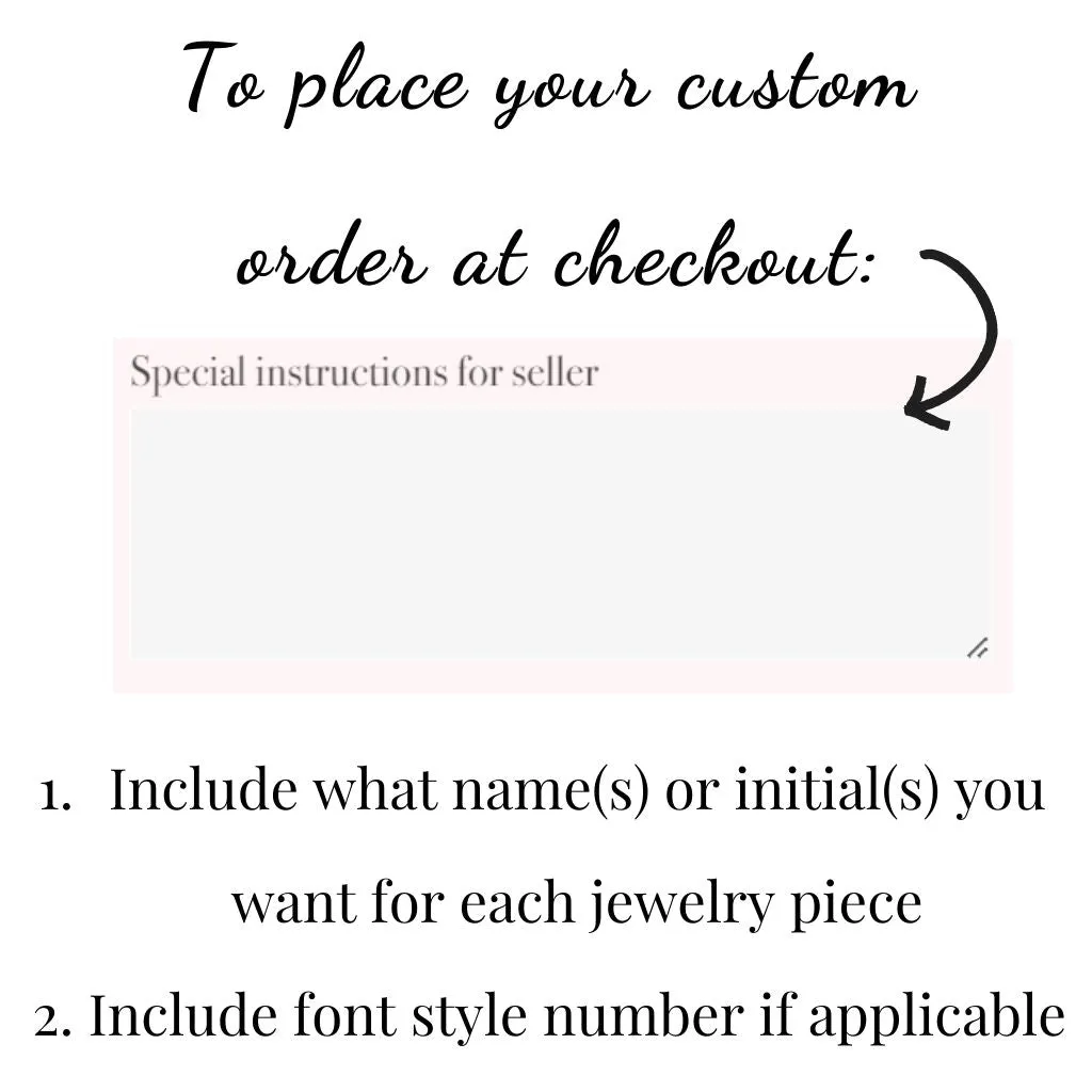 1 Pair Custom Name Hoop Earrings