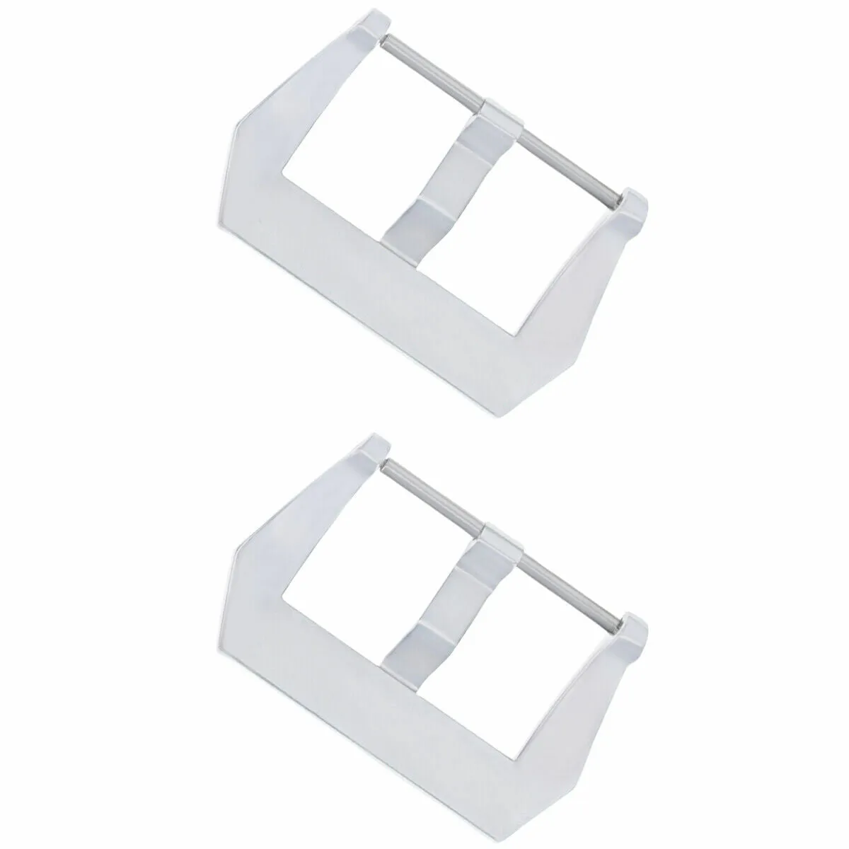 2 - 20MM PRE-V SCREW BUCKLE FOR PANERAI PAM 40MM GMT RUBBER STRAP BAND SHINY S/S