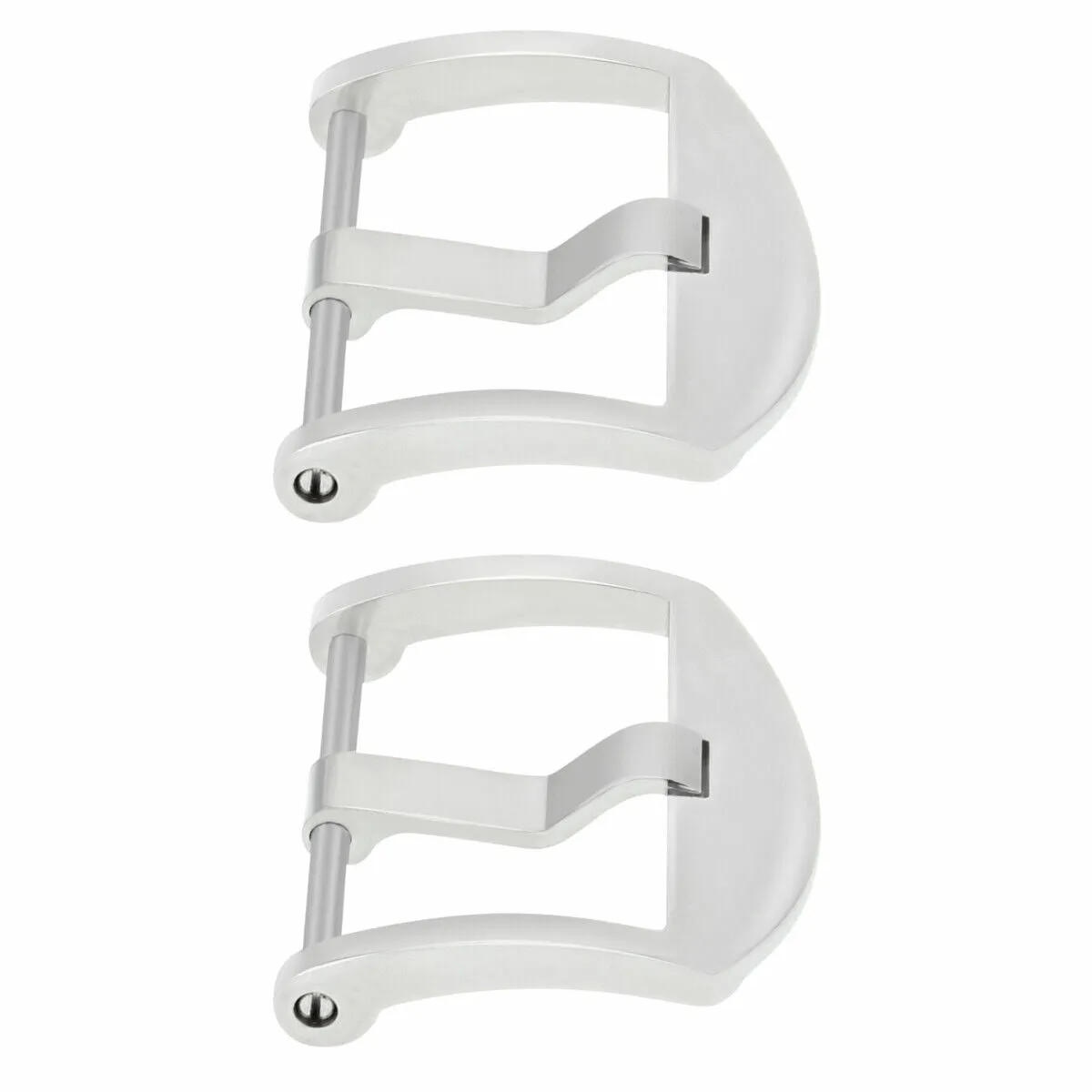 2-20MM THUMBNAIL TANG BUCKLE SCREW FOR PANERAI PAM RUBBER WATCH STRAP BAND SHINY