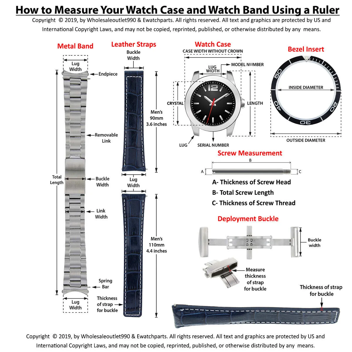 2 END LINK PIECE FOR OYSTER PRESIDENT WATCH BAND ROLEX WATCH SHINY CENTER 20MM