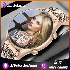 2023 Fashion Smart Watch Women Custom Dial Hi-Fi Voice Call Men Sport Fitness Tracker IP67 Waterproof Smartwatch For Android IOS