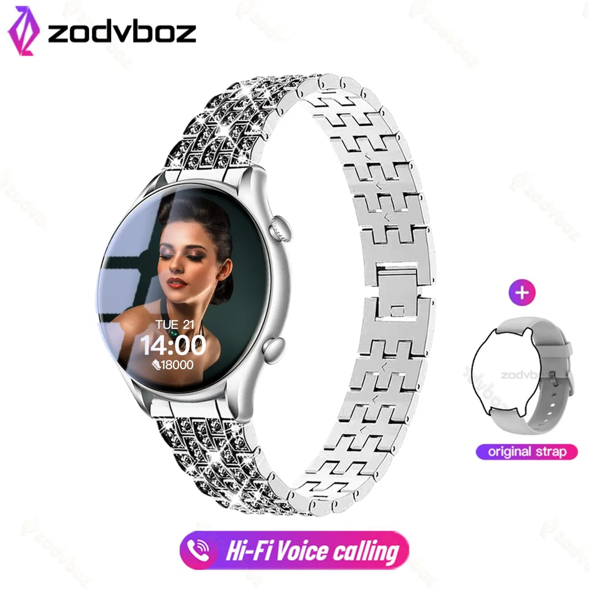 2023 Fashion Smart Watch Women Custom Dial Hi-Fi Voice Call Men Sport Fitness Tracker IP67 Waterproof Smartwatch For Android IOS