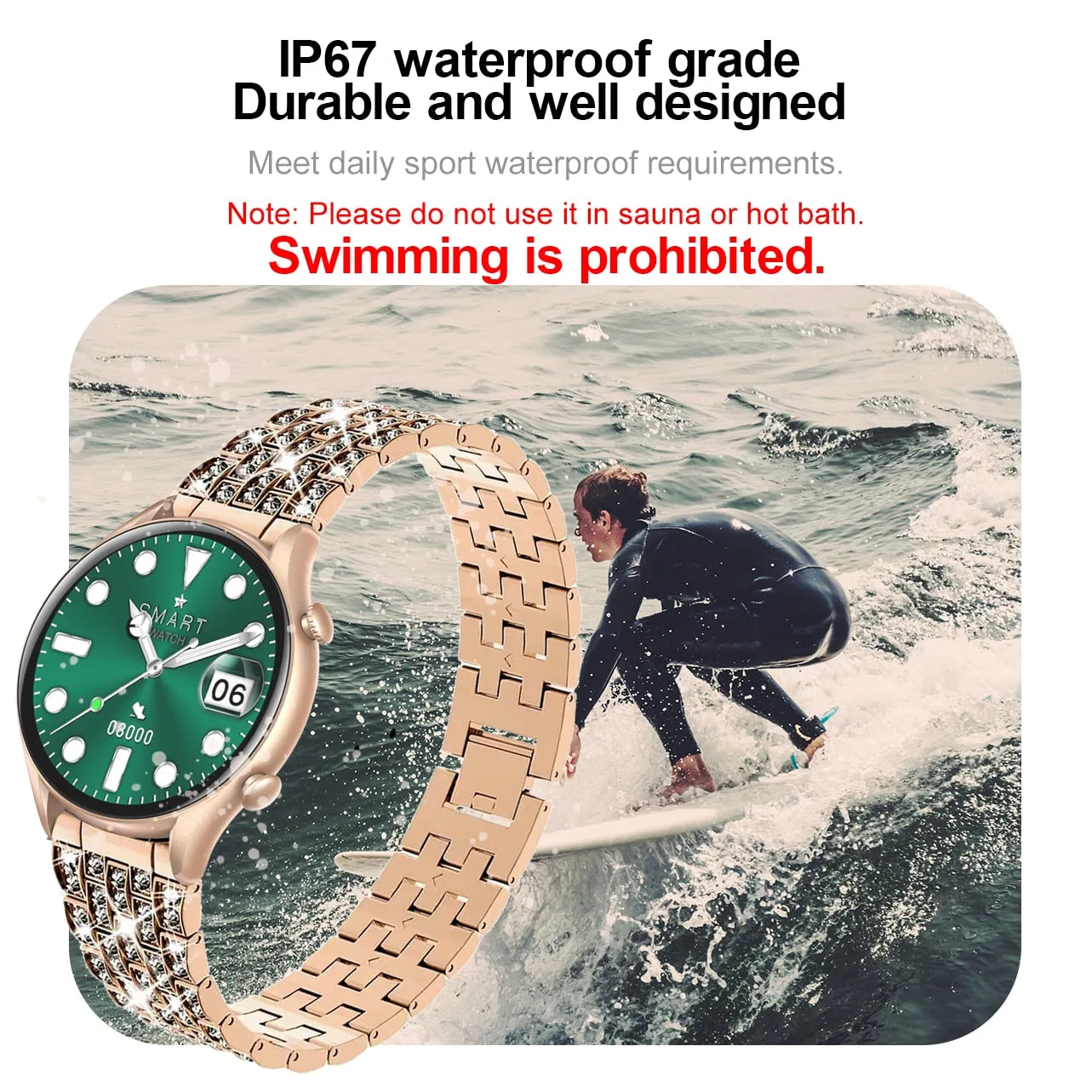 2023 Fashion Smart Watch Women Custom Dial Hi-Fi Voice Call Men Sport Fitness Tracker IP67 Waterproof Smartwatch For Android IOS