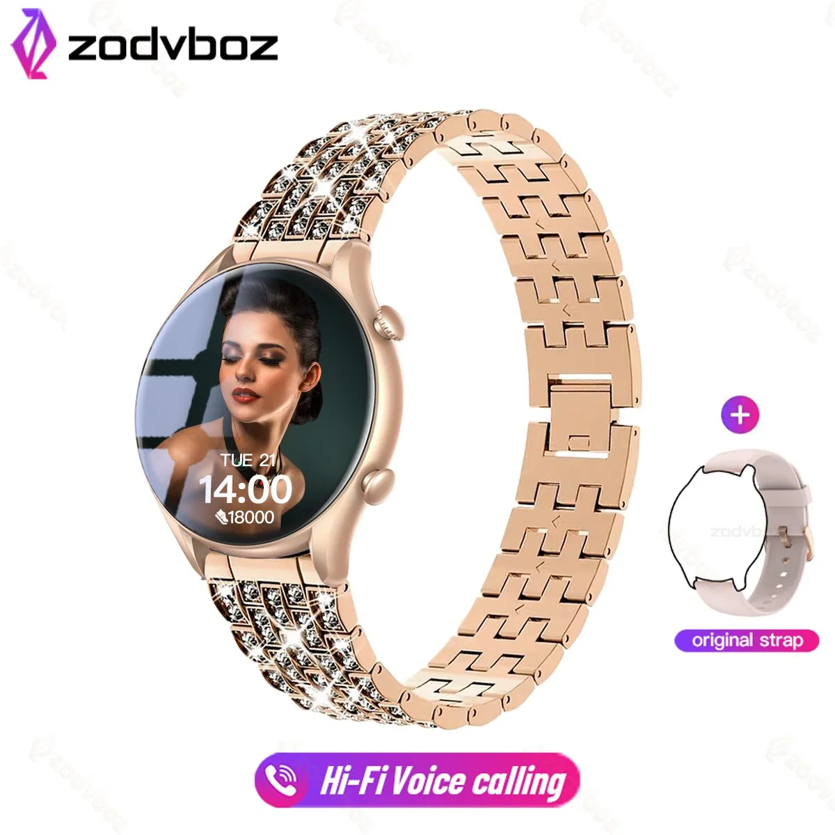 2023 Fashion Smart Watch Women Custom Dial Hi-Fi Voice Call Men Sport Fitness Tracker IP67 Waterproof Smartwatch For Android IOS