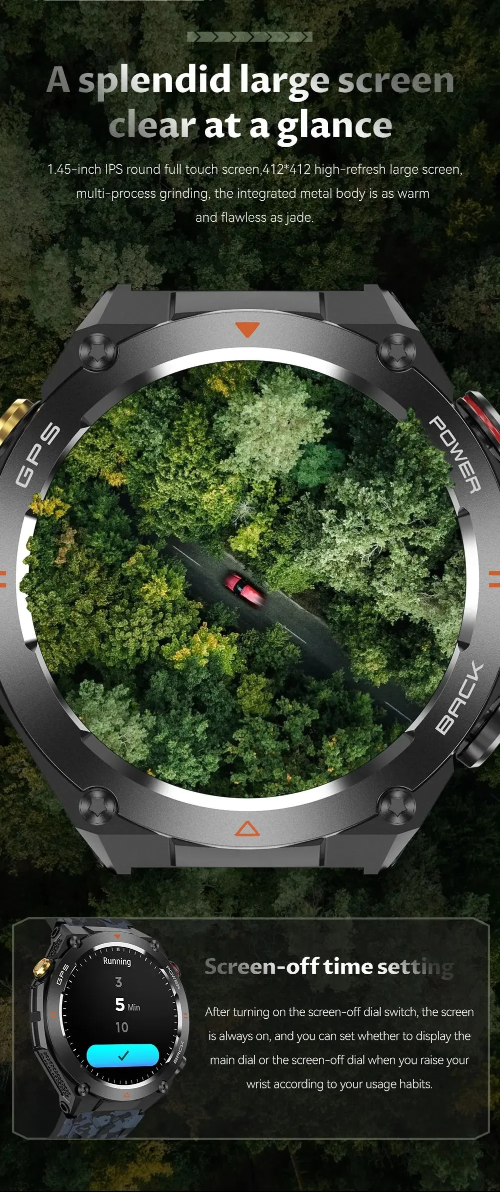 2024 New For HUAWEI GPS Outdoor SmartWatch HD 412*412 AMOLED Screen Heart rate Bluetooth Call IP68 Waterproof Man Smart Bracelet