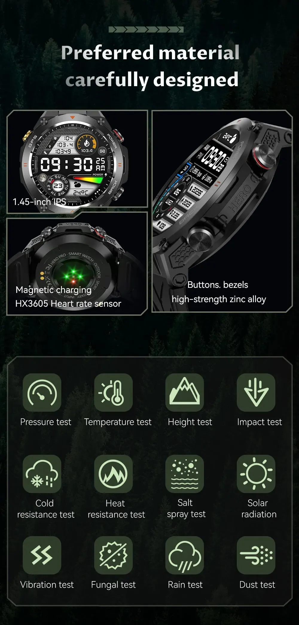 2024 New For HUAWEI GPS Outdoor SmartWatch HD 412*412 AMOLED Screen Heart rate Bluetooth Call IP68 Waterproof Man Smart Bracelet