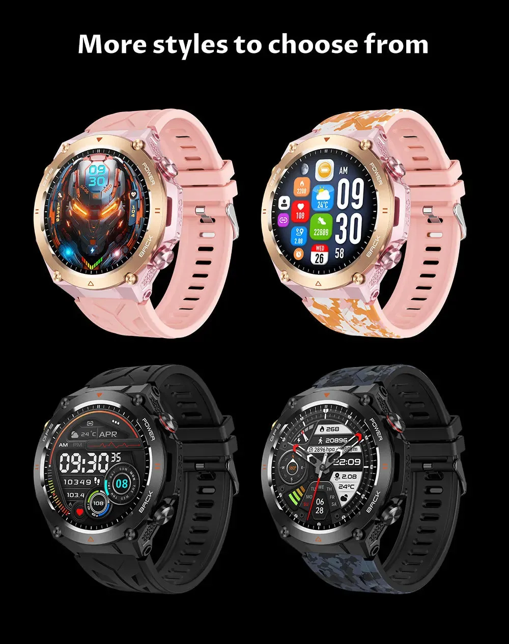 2024 New For HUAWEI GPS Outdoor SmartWatch HD 412*412 AMOLED Screen Heart rate Bluetooth Call IP68 Waterproof Man Smart Bracelet