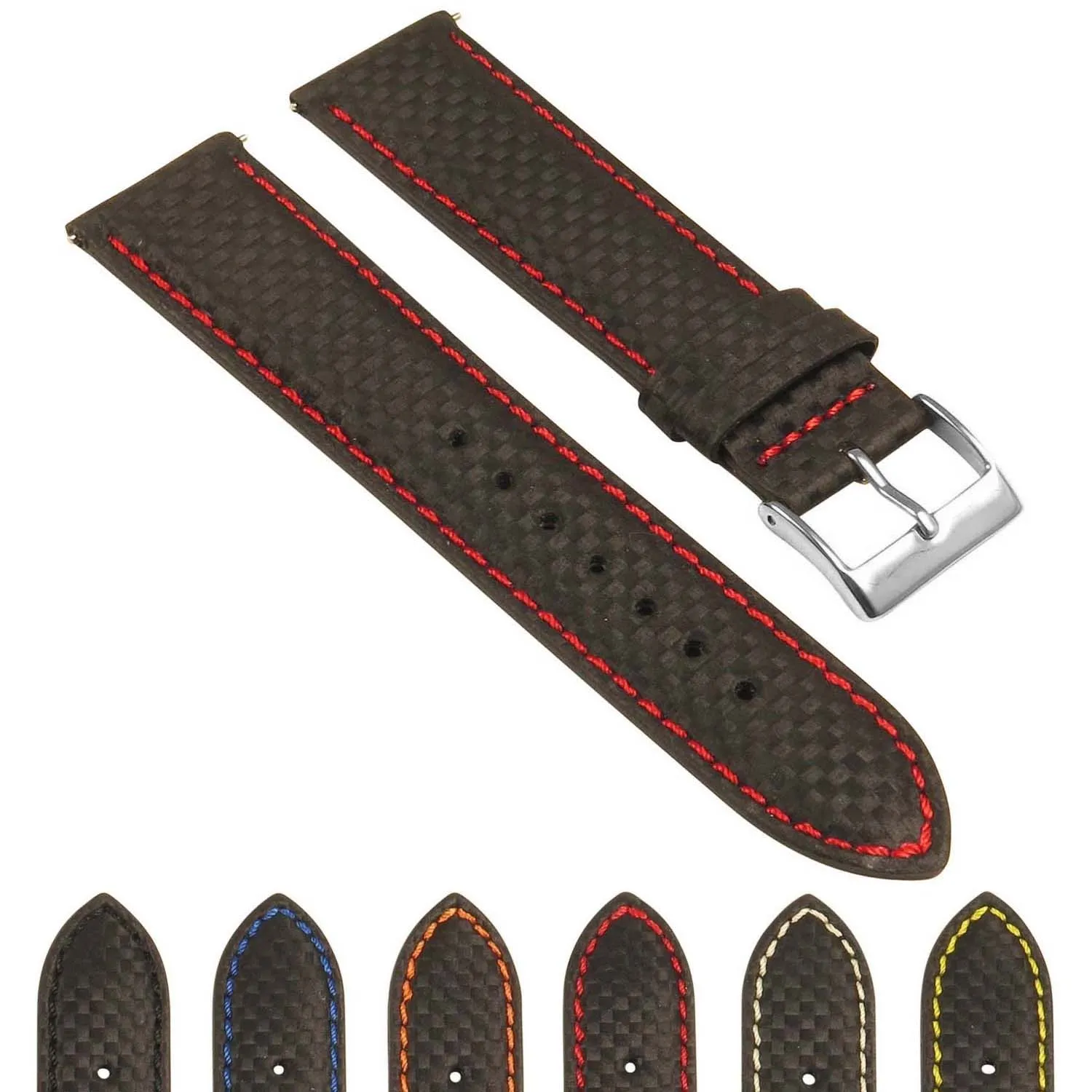 20mm Carbon Fiber Smart Watch Strap
