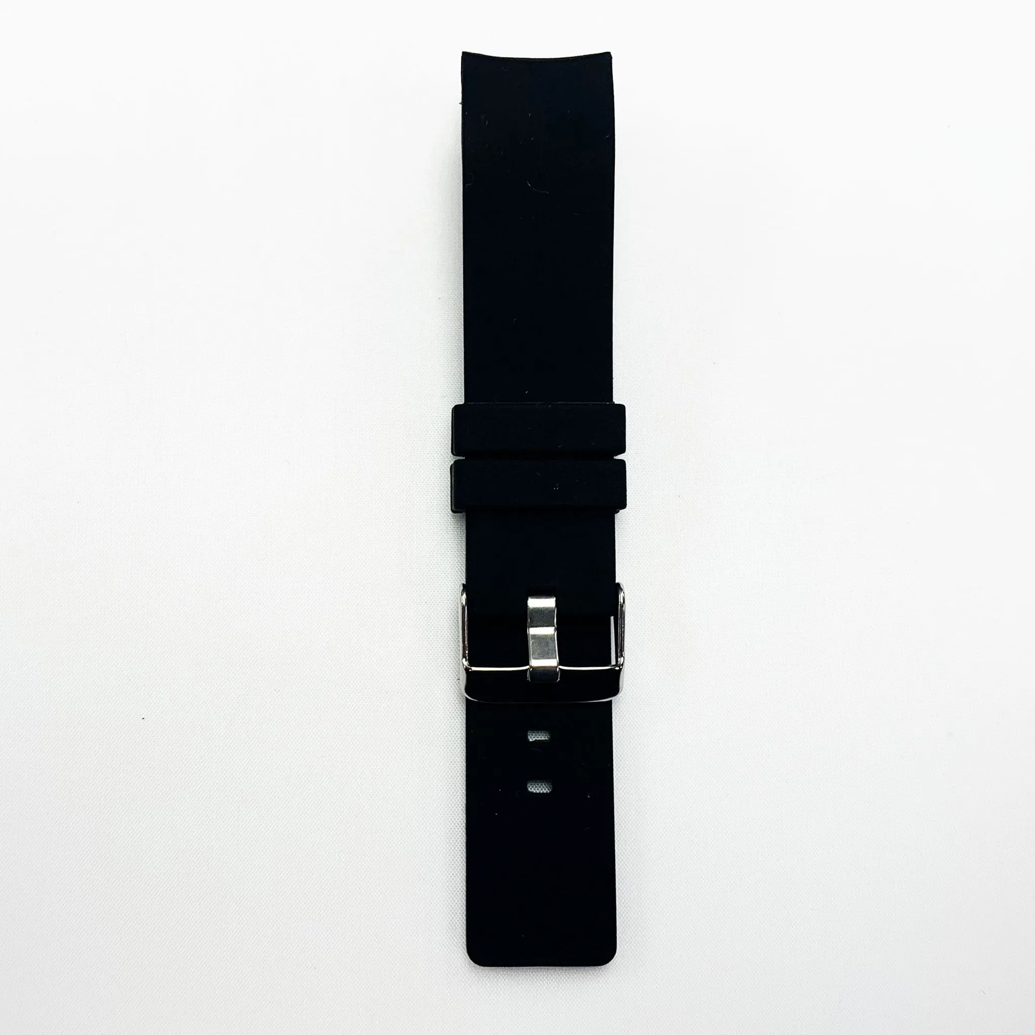 22 MM Special Curve Black Color Silicone Quick Release Regular Size Watch Strap Steel HR