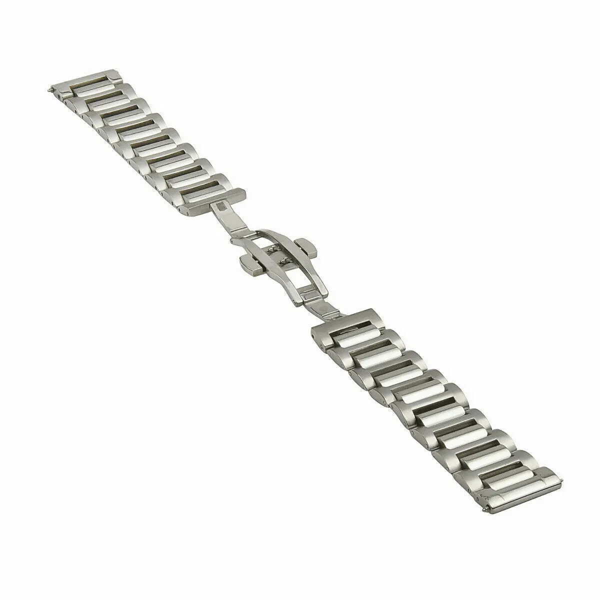 22MM SOLID WATCH BAND FOR OMEGA SPEEDMASTER MOON SHINY CENTER STAINLESS STEEL