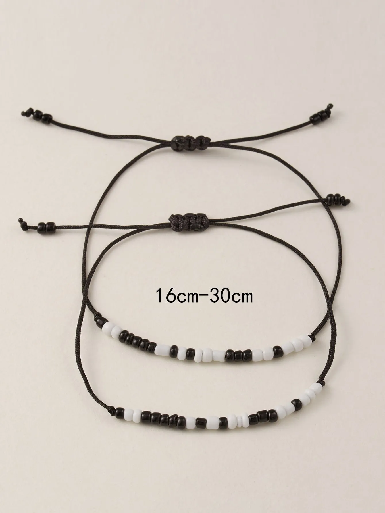 2pcs Bead Decor Morse Code I Love You Couple Bracelet Women Bracelet Stackable