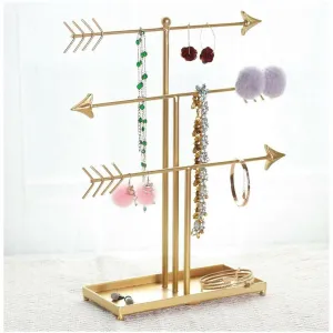 3 Tier Arrow Jewelry Accessories Organizer, Metal Jewelry Display Stand