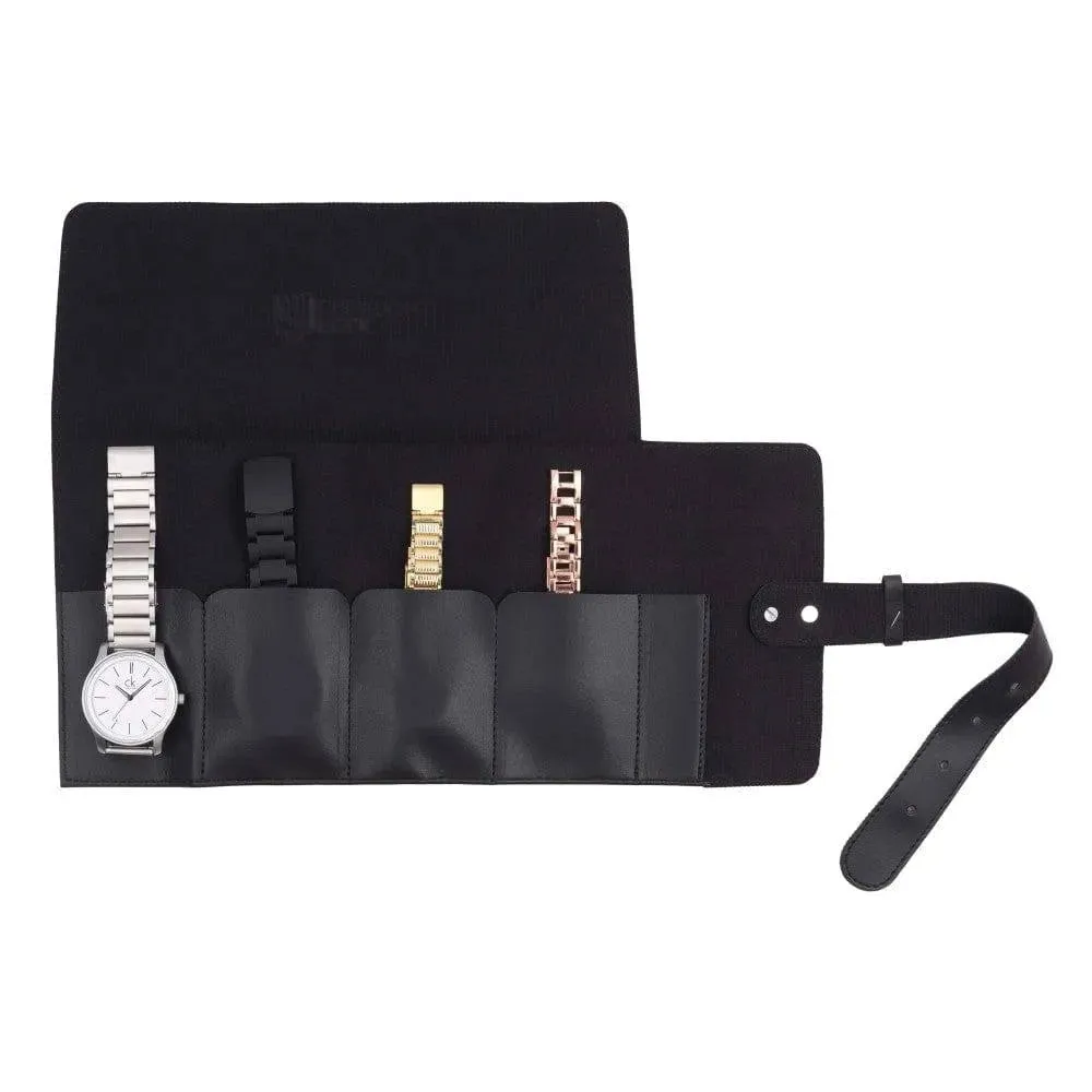 4-Slots Watch Roll-Up Travel Case
