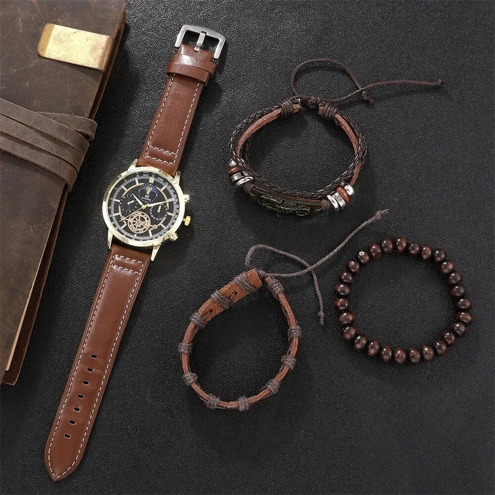 4PCS Set Men Watch