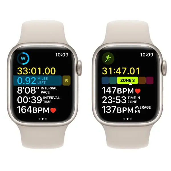 Apple Watch Series 8 GPS 45mm Starlight Aluminium Case with Starlight Sport Band