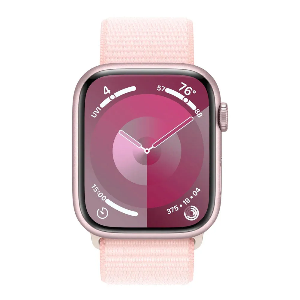 Apple Watch Series 9 (GPS   Cellular), 45mm, Pink Aluminum Case/Pink Sport Loop - Onesize