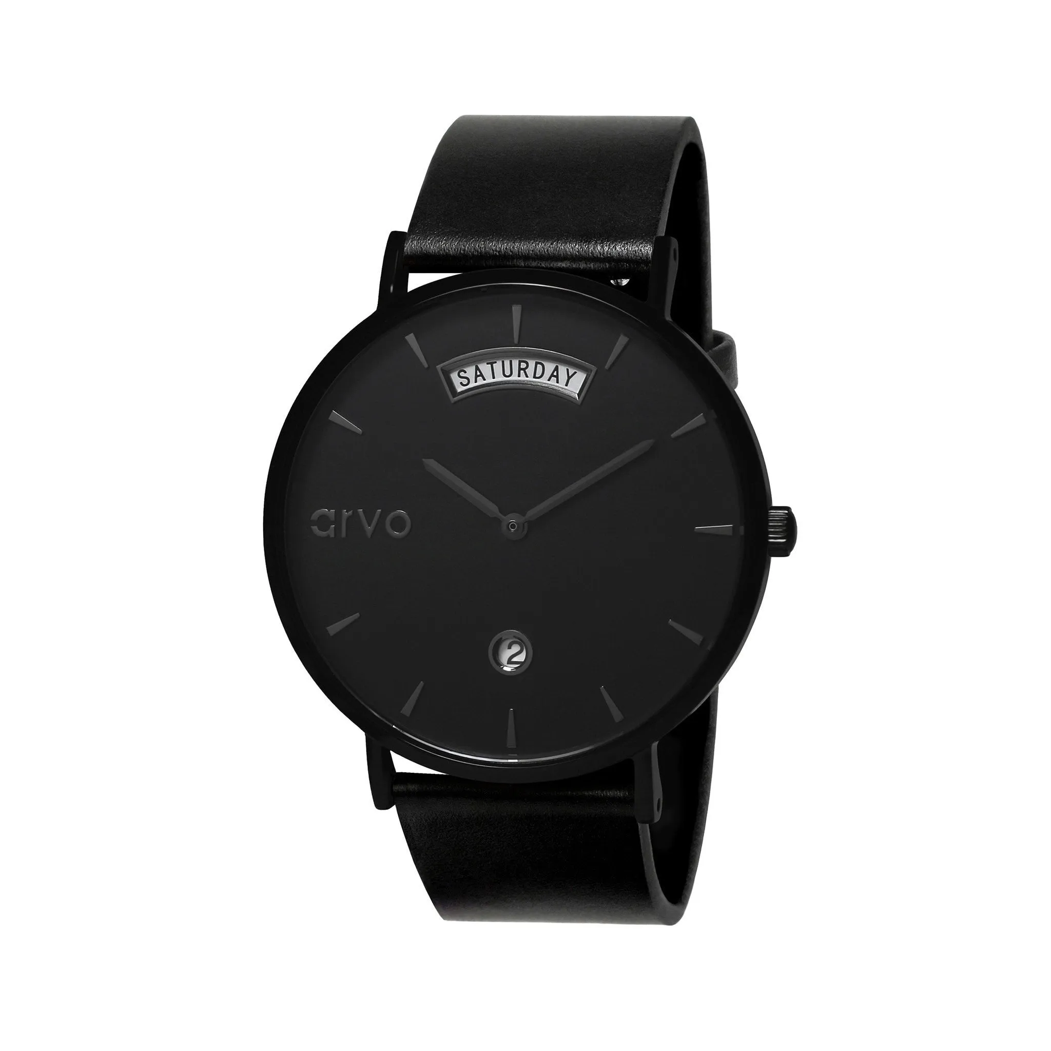 Arvo Black Awristacrat Watch - Black Band