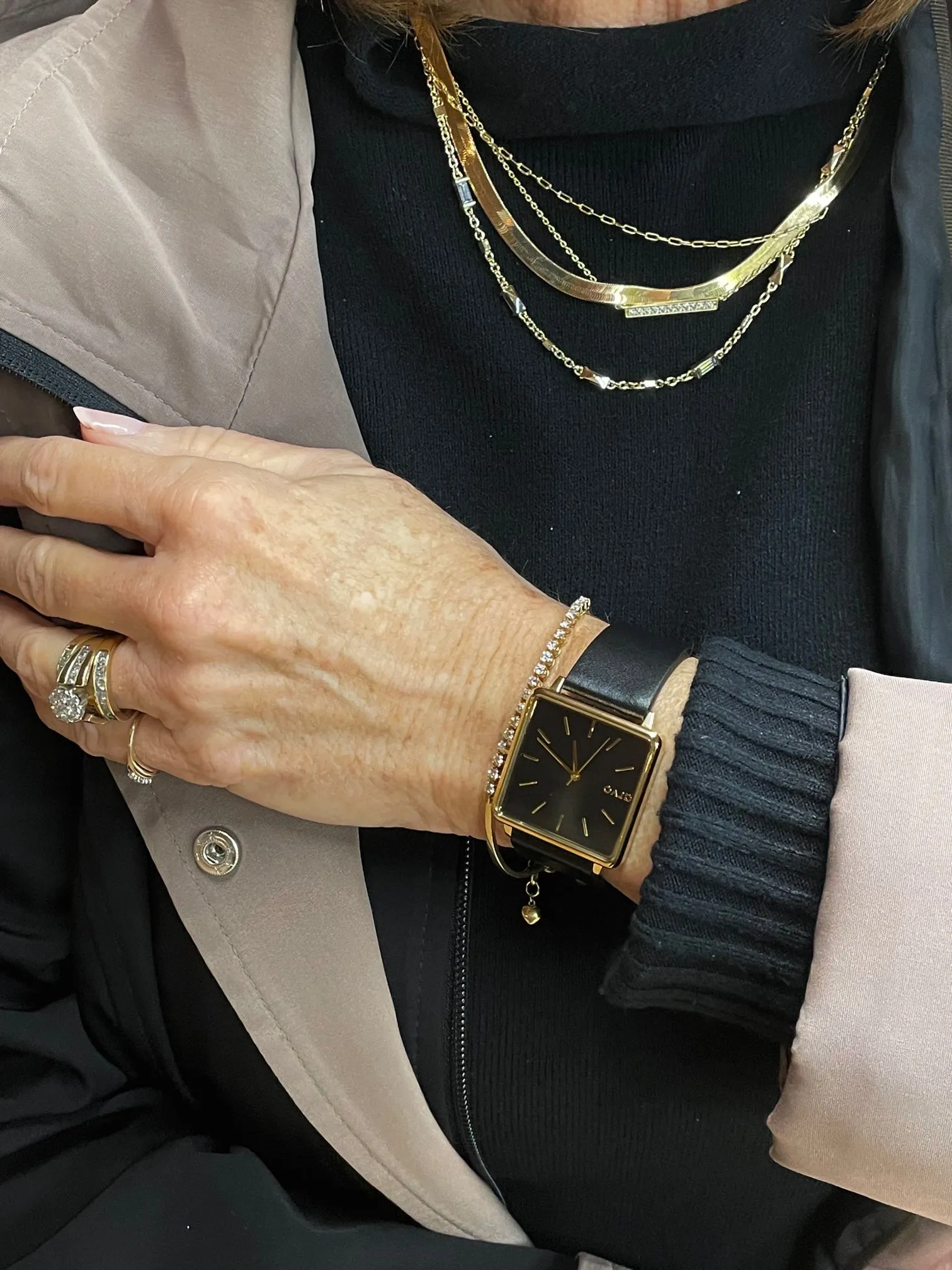 Arvo Time Squared Watch - Black Dial, Black Leather by Arvo