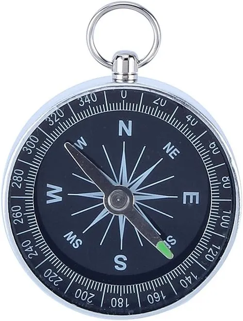 Ball, Silver Portable Pocket for Outdoor Hiking Sports Navigation Camping Backpacking