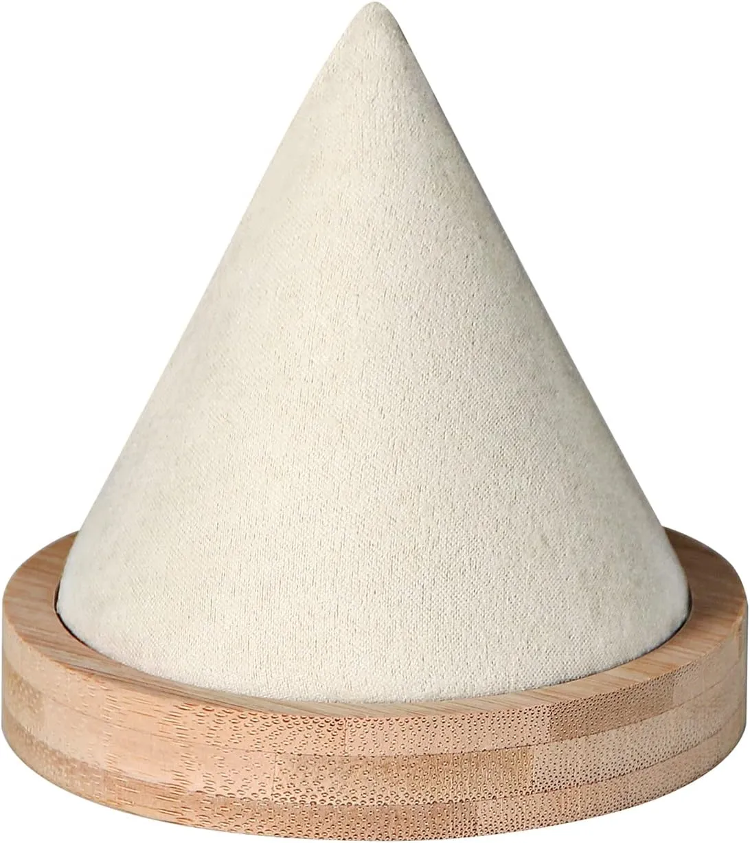 Bamboo Cone Bracelet Display Stand for Show Selling (Beige)