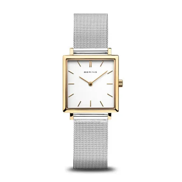 Bering - Square Face Two Tone Mesh Strap