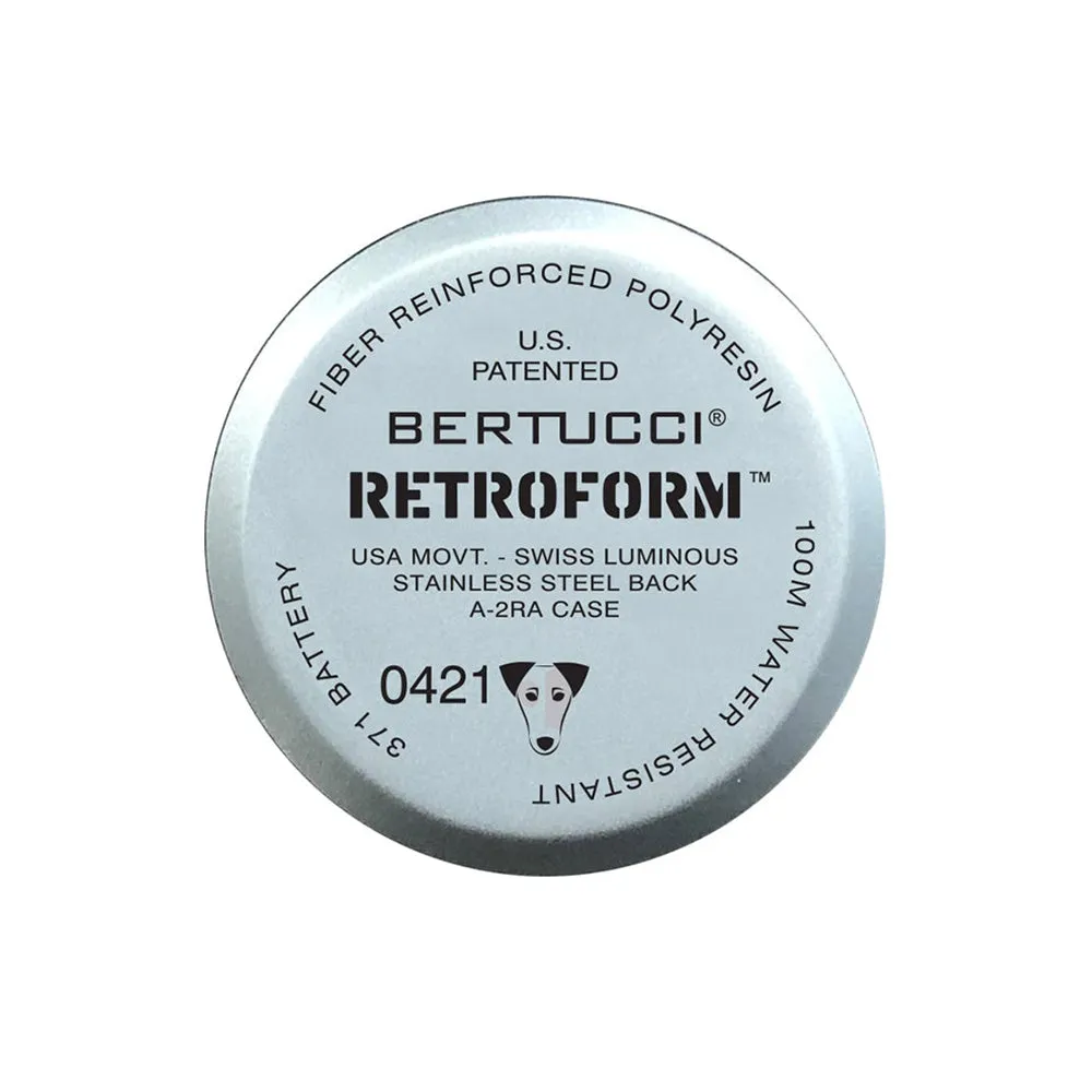 Bertucci Black Dial Dark Olive Case RETROFORM GHOST GRAY Nylon Band Wrist Watch - 11602