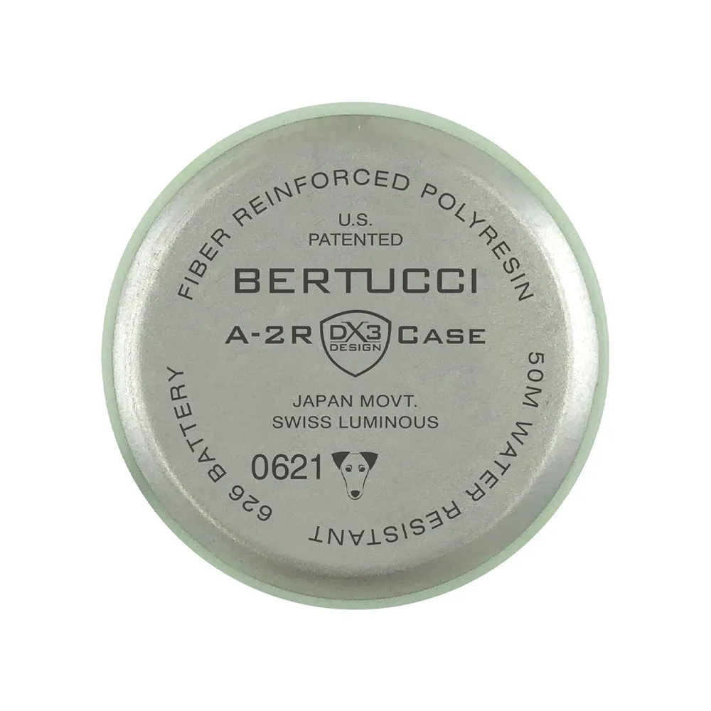 Bertucci Mens A-2R Dx3 Field Analog Resin Watch - Green Nylon Strap - White Dial - 11028
