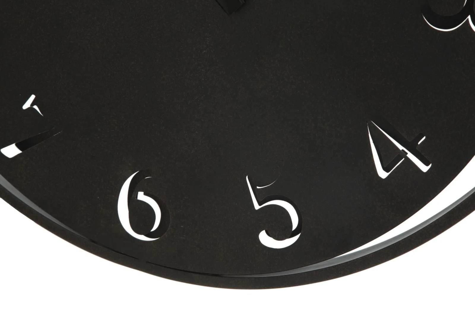 Black Metal Round Wall Clock