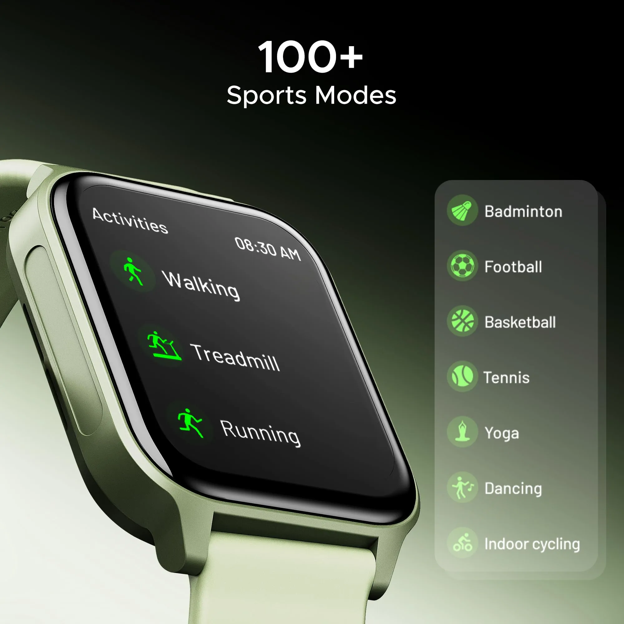 boAt Newly Launched Wave Call 2 Plus Smart Watch w/Bilingual Support (Hindi/English), 1.96”(4.97 cm) HD Display, BT Calling, 100 Sports Modes, Animated Watch Faces, Voice Assistant(Olive Green)