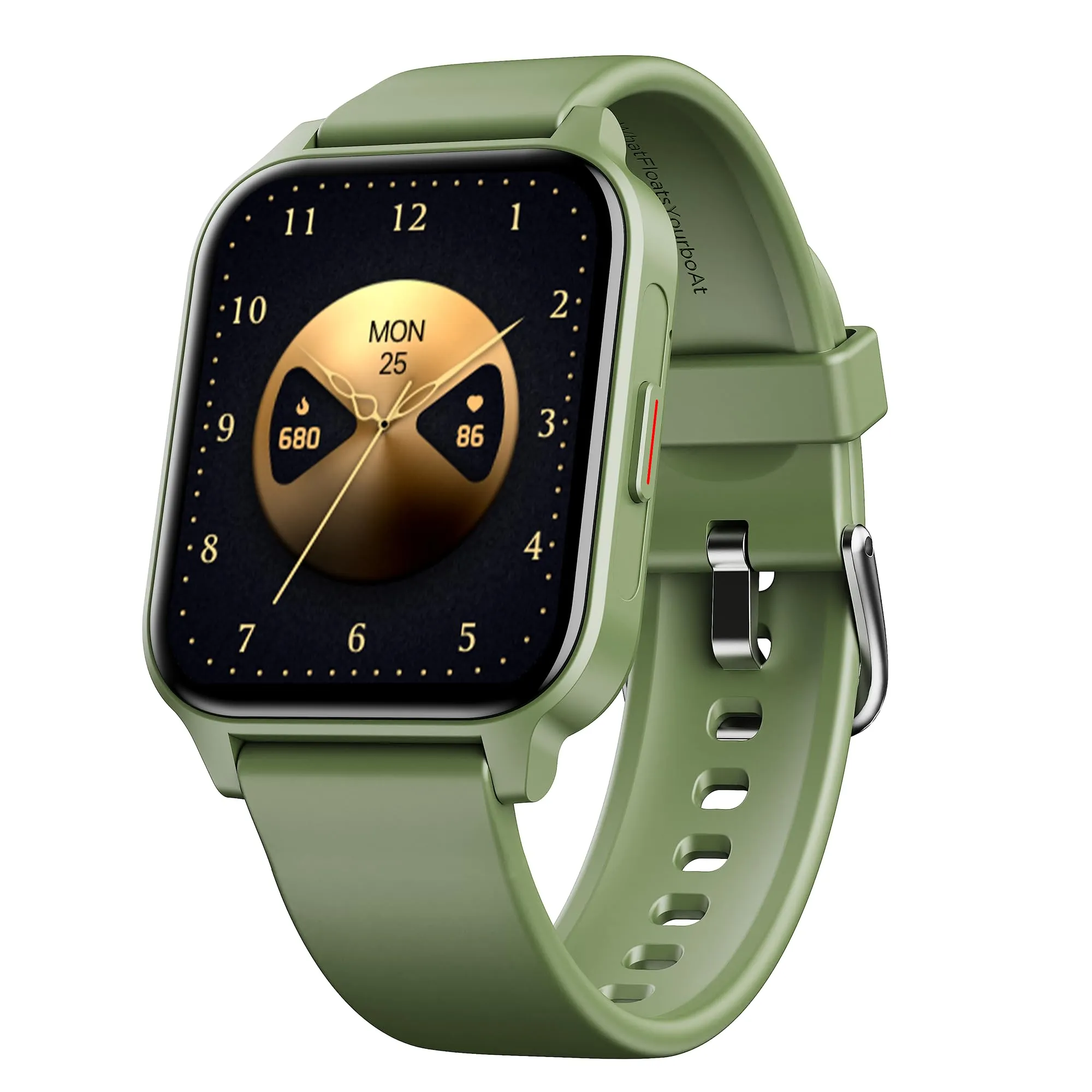 boAt Newly Launched Wave Call 2 Plus Smart Watch w/Bilingual Support (Hindi/English), 1.96”(4.97 cm) HD Display, BT Calling, 100 Sports Modes, Animated Watch Faces, Voice Assistant(Olive Green)