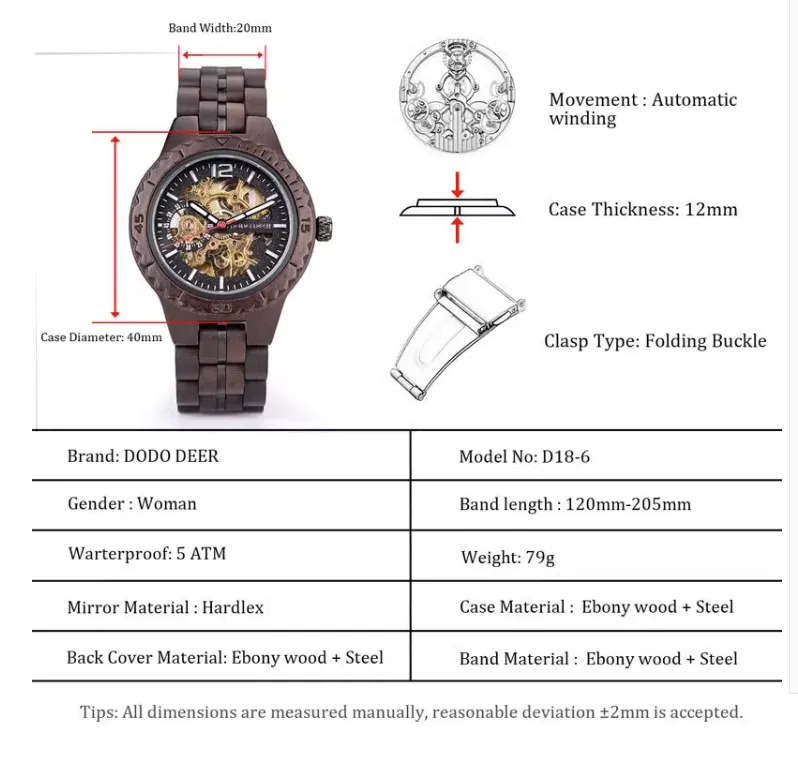 BOBO DODO DEER WATERPROOF VINTAGE UNISEX WATCH