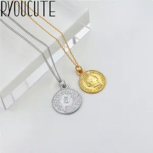 Bohemia Real 925 Sterling Silver Long Round Coin Choker Necklaces For Women Wedding Jewelry Gift Boho Necklace joyas de plata