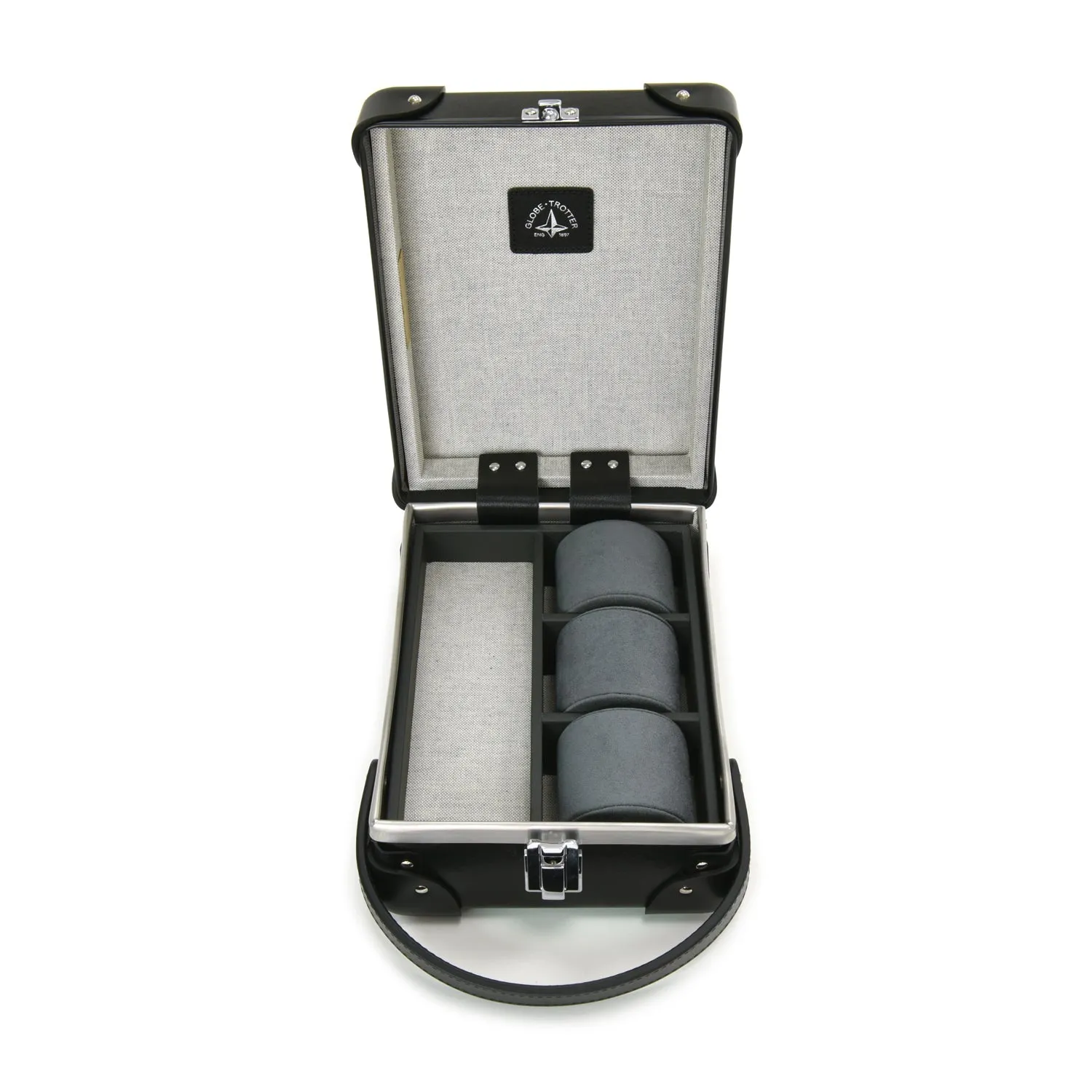 Centenary · 3-Slot Watch Case | Black/Black