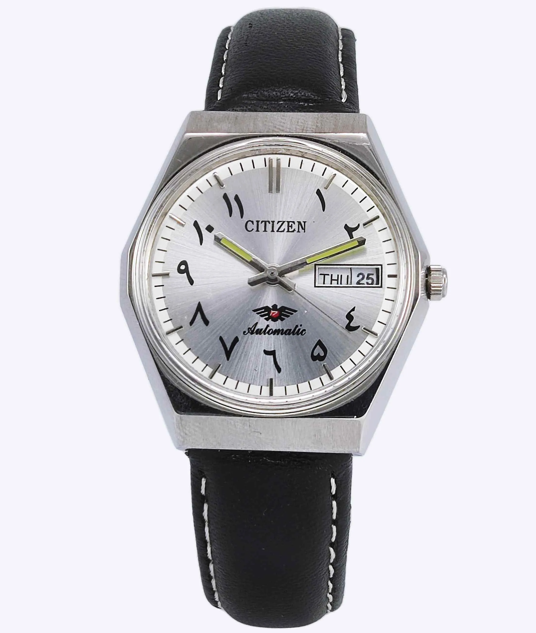 Citizen Automatic 8200A Silver Dial 21 Jewels Day Date Men's Mechanical Watch