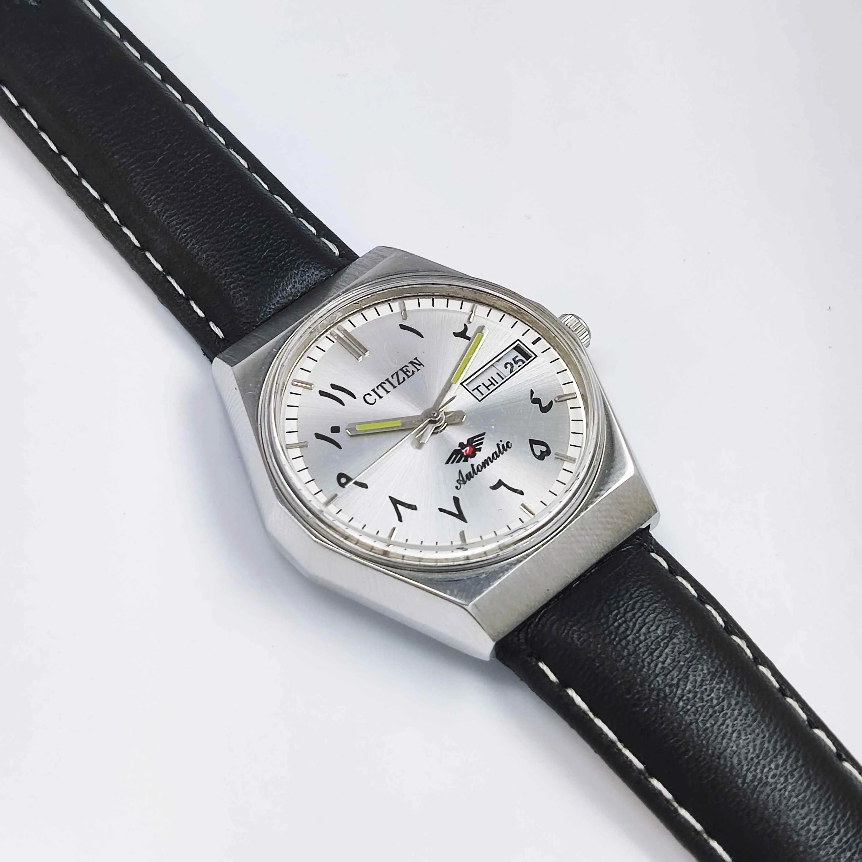 Citizen Automatic 8200A Silver Dial 21 Jewels Day Date Men's Mechanical Watch