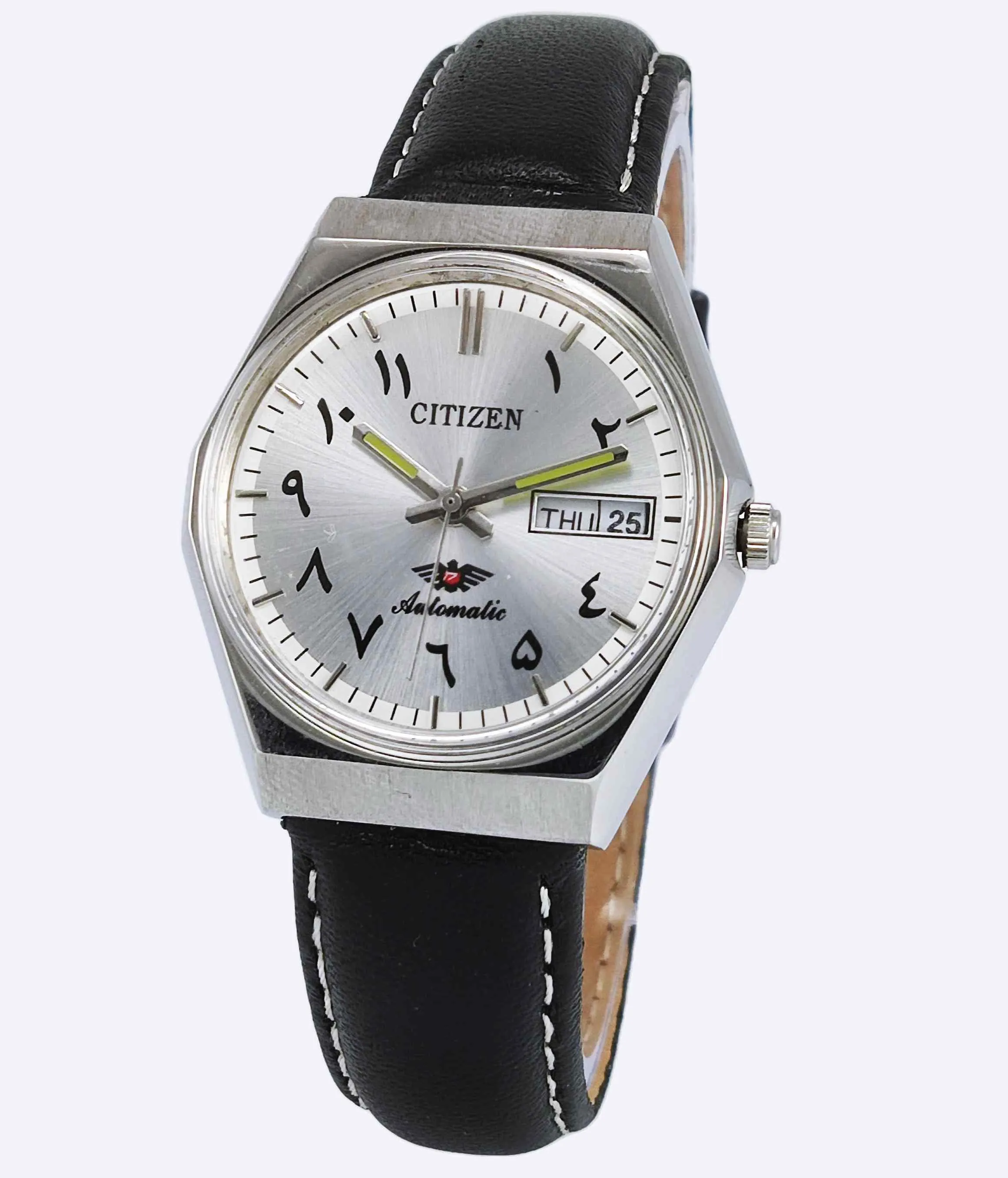 Citizen Automatic 8200A Silver Dial 21 Jewels Day Date Men's Mechanical Watch