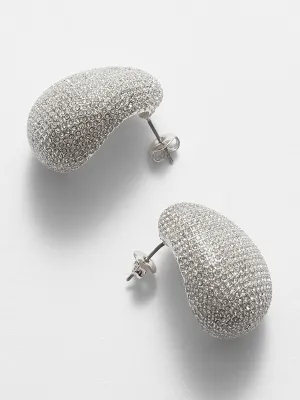 Curved crystal earrings