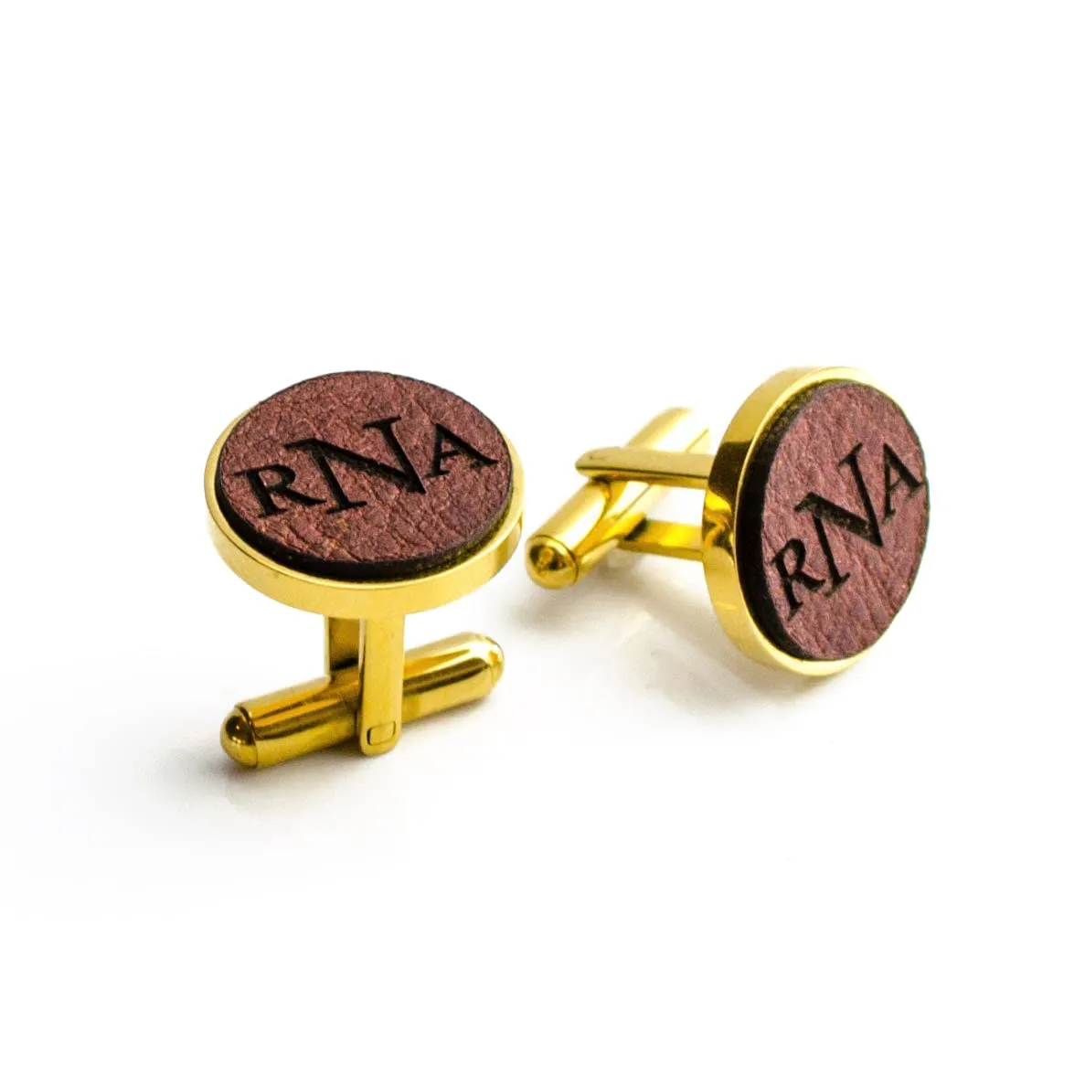 Danique Custom Leather Cufflinks for Men  Personalized Father's Day Gift for Dad  Handmade Full Grain Leather Cuff Links  Monogram, Initials, Date, Logo, Handwriting  Fine Men's 3rd Accessory Gift