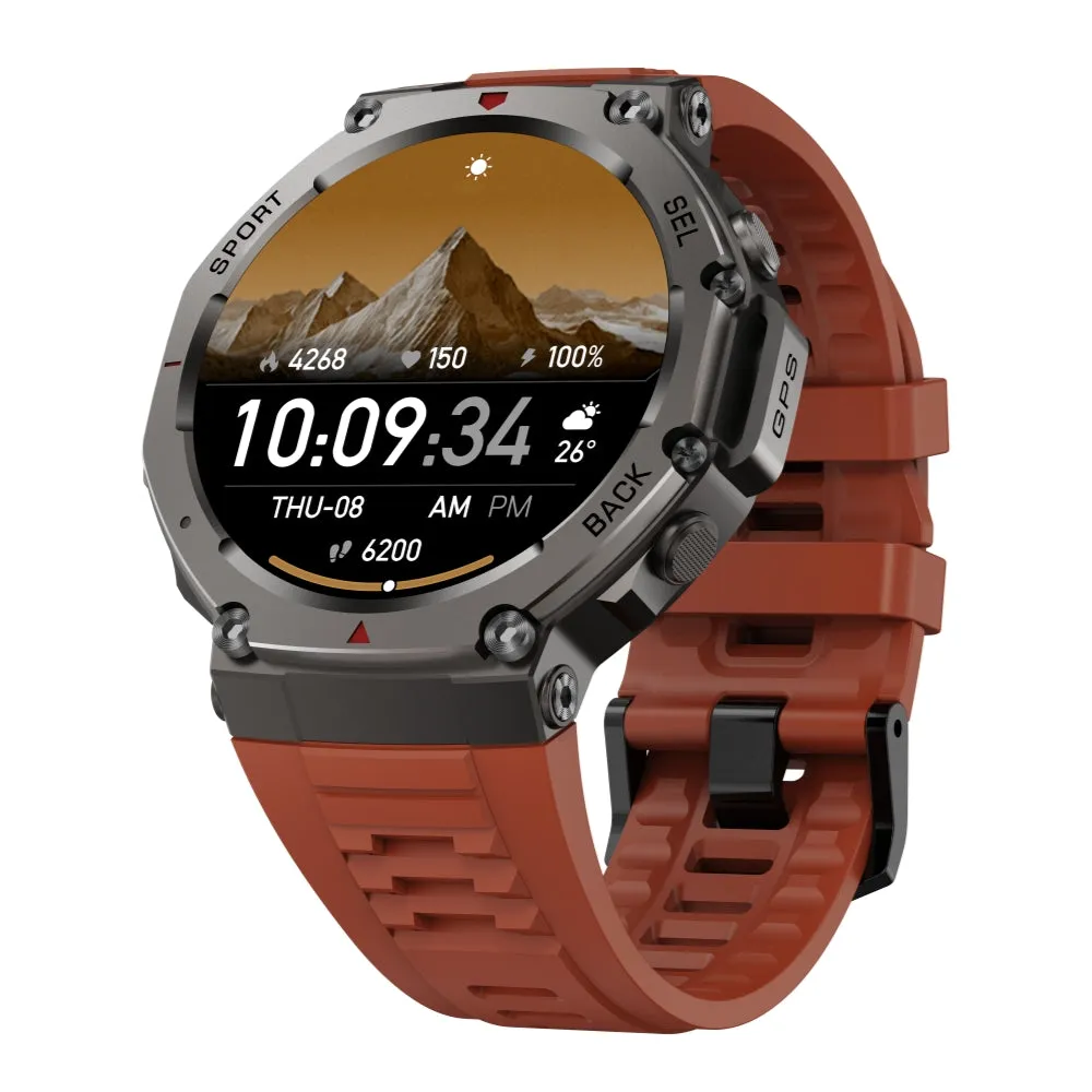 DATEOY T REX 3 GPS Sport Watch - 5ATM Waterproof, AMOLED Display, Multi-Satellite GPS, 170  Sports Modes, Heart Rate, Blood Oxygen, Altitude & Compass