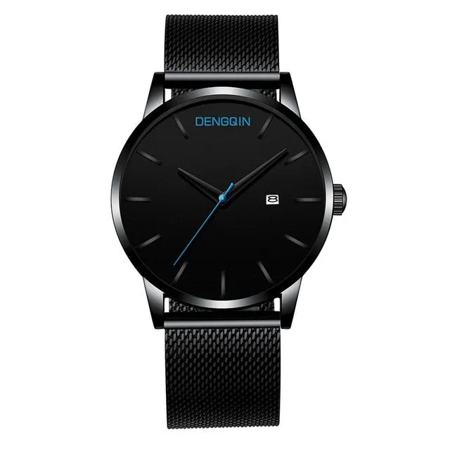 DENGQIN Stainless Steel Waterproof Watch