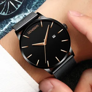 DENGQIN Stainless Steel Waterproof Watch