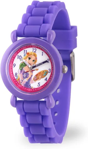 Disney Princess Kids' Plastic Time Teacher Analog Quartz Silicone Strap Watch