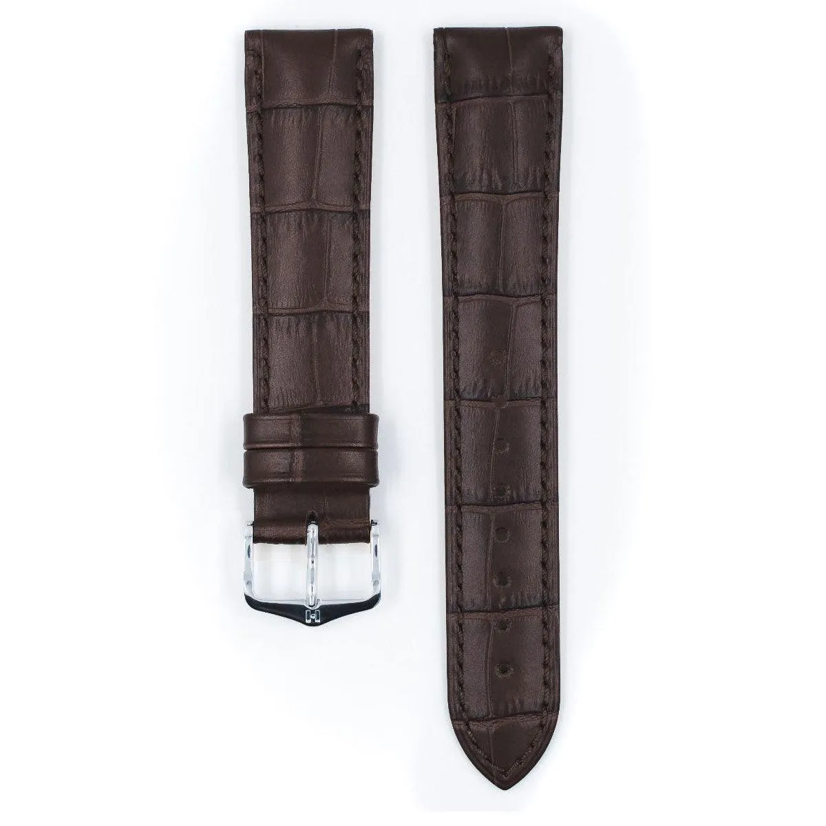 Duke - 22mm Brown Long Leather Watch Strap