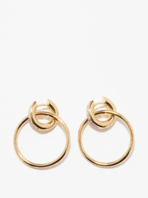 Earrings with detachable hoops