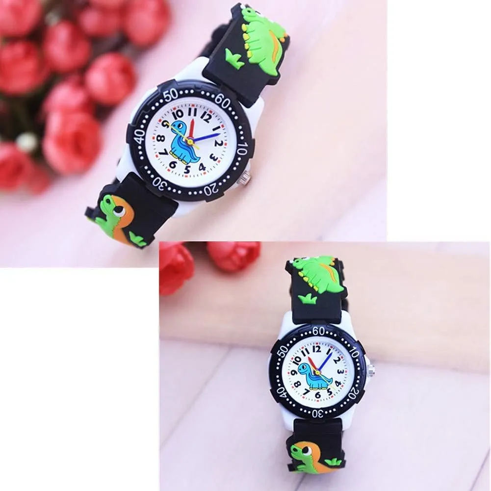 ele ELEOPTION Kids Watch for Girls Boys Analog Watch, Waterproof Toddlers Digital Watch 3D Cute Cartoon Silicone Strap Watches for Kids Birthday Gift