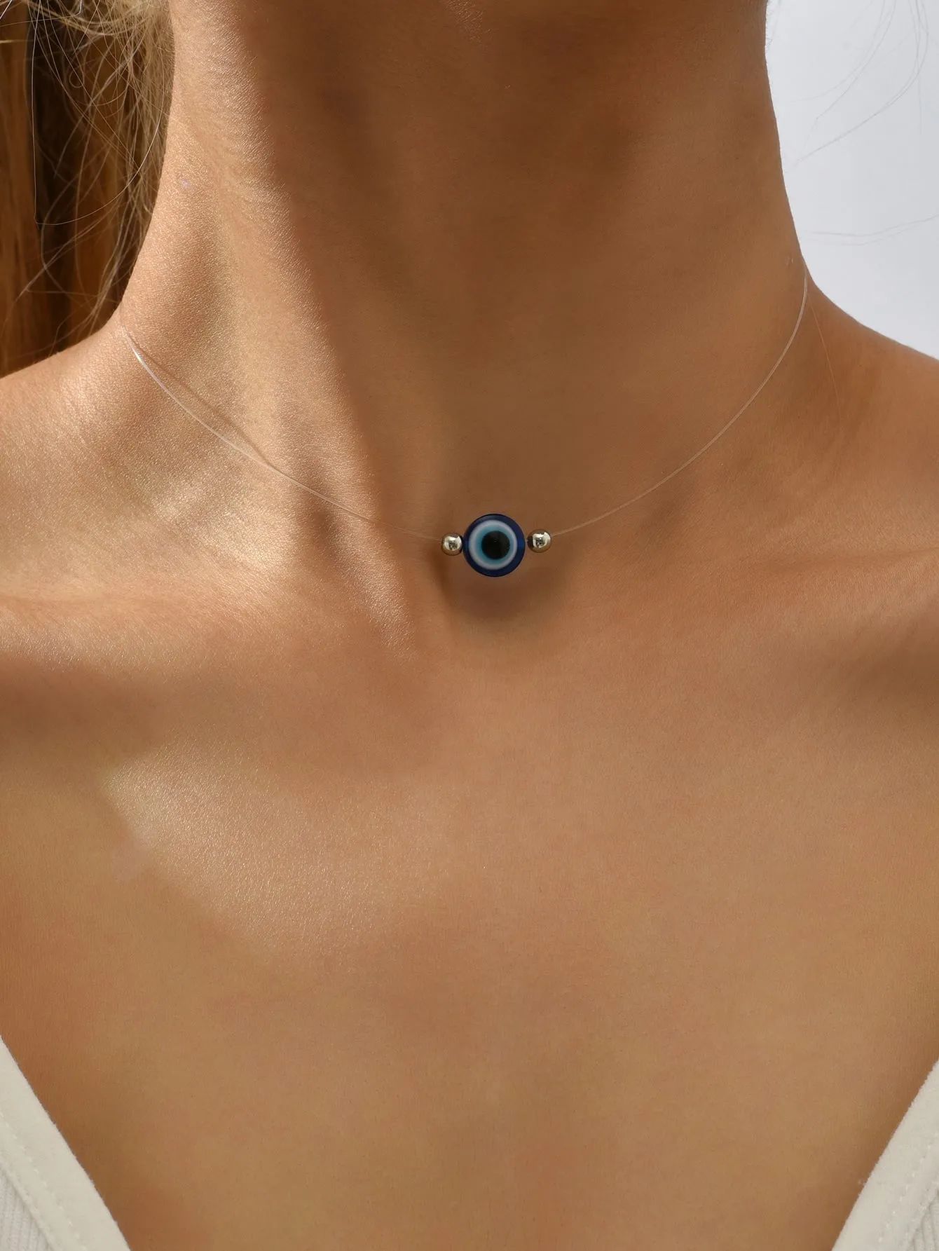 Evil Eye Decor Necklace Dainty Necklace Novelty Necklace Creative Necklace