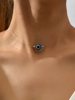 Evil Eye Decor Necklace Dainty Necklace Novelty Necklace Creative Necklace