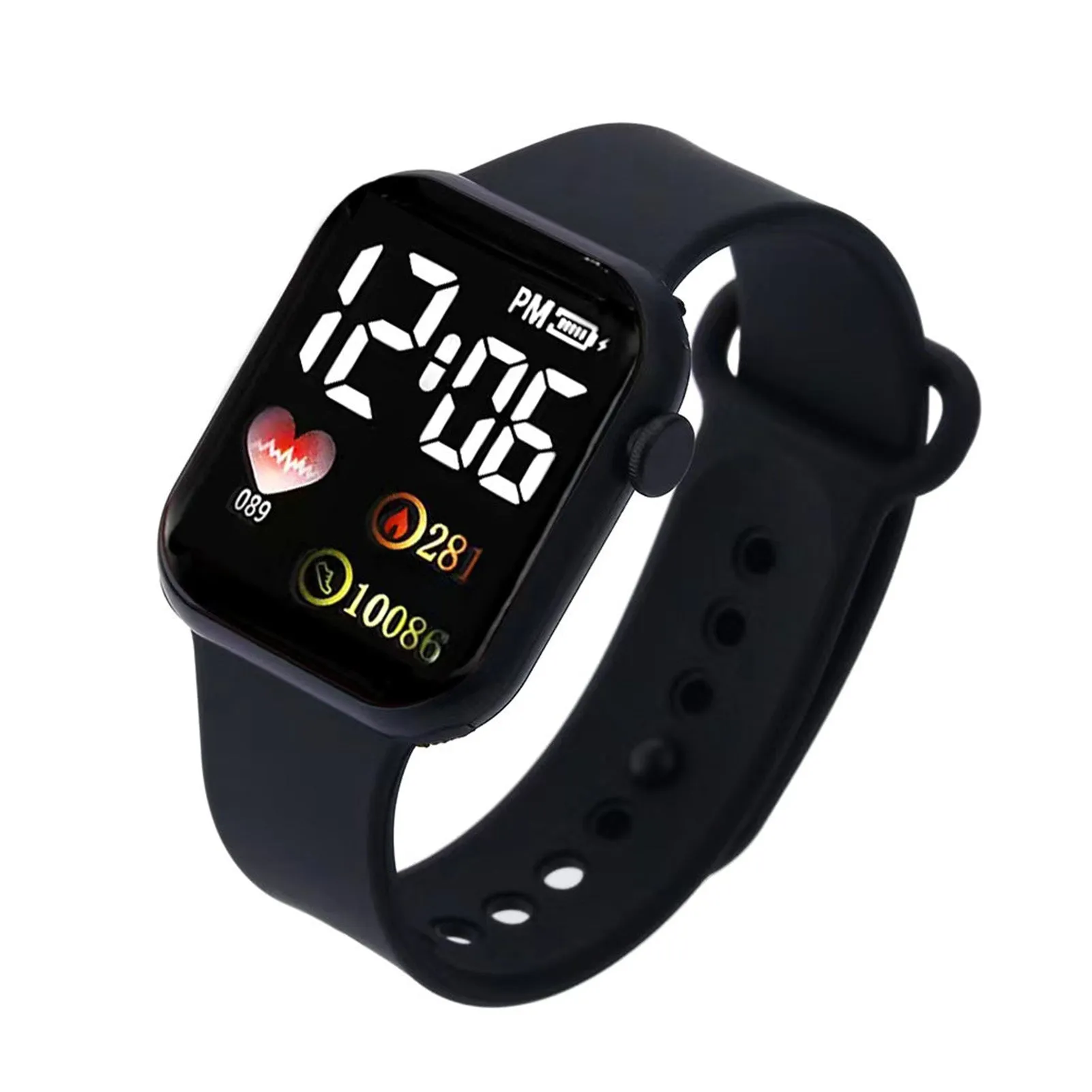 Fashion Rectangle Dial Stainless Steel Net Strap Quartz Wrist Watch