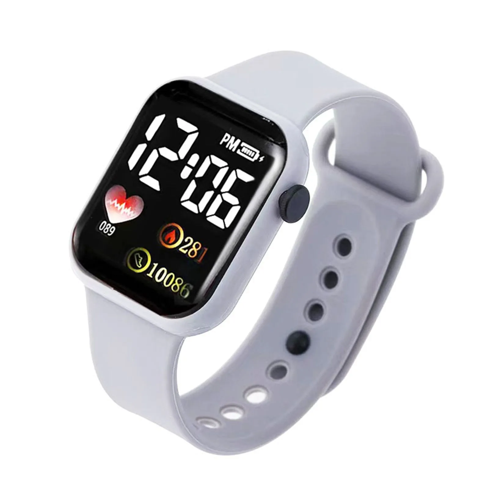 Fashion Rectangle Dial Stainless Steel Net Strap Quartz Wrist Watch
