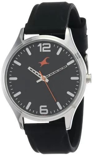 Fastrack Black Dial and Band Analog Plastic Watch For Men -3229SP01
